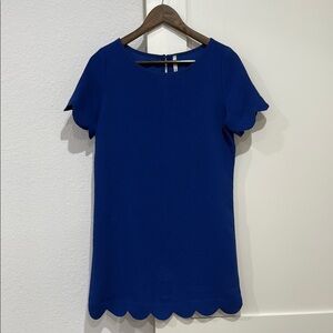 Mittoshop Royal Blue Flutter Sleeve Sheath Dress
